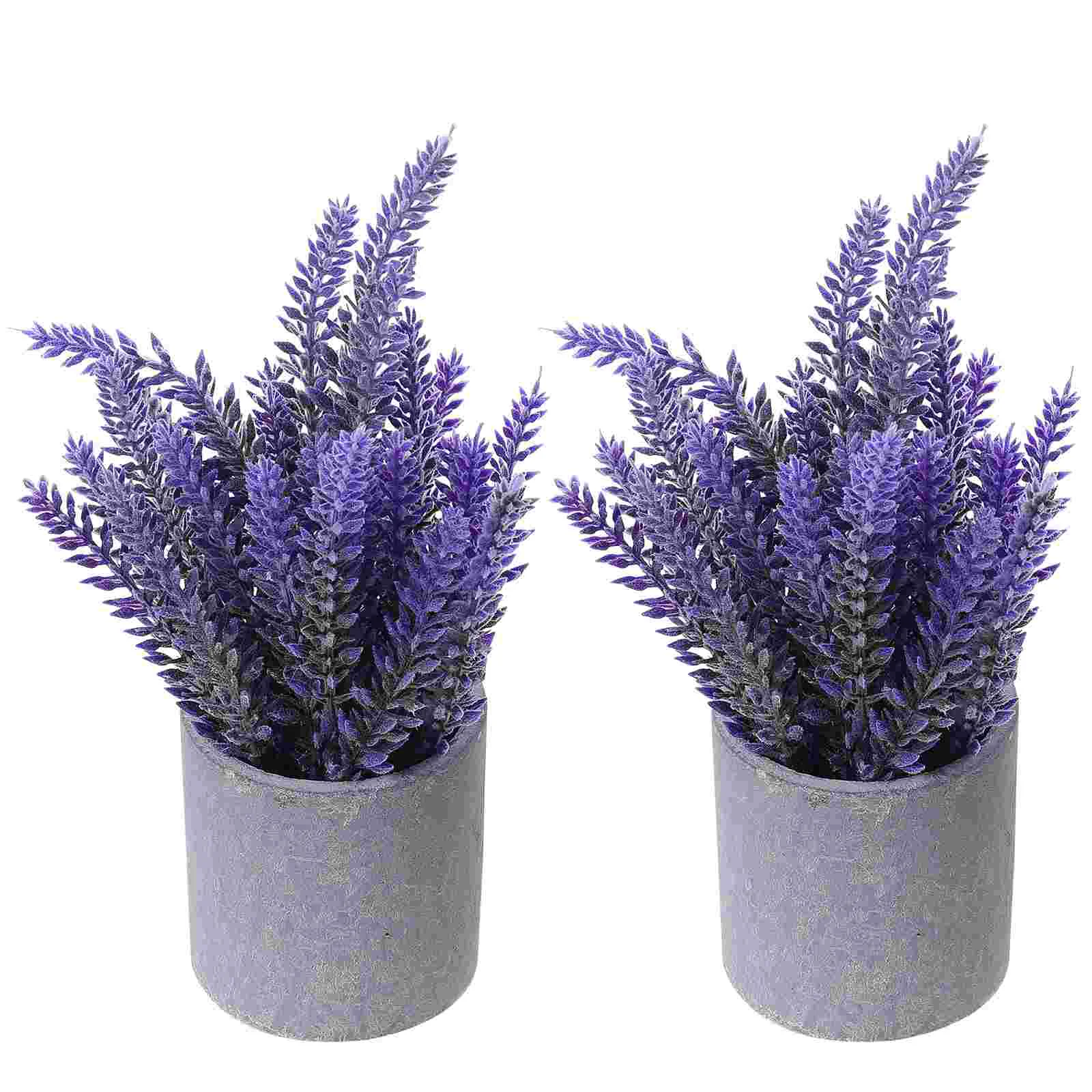 

Lavender Artificial Plants Fake Potted Flower Plant Pot Flowers In Faux Pots Outdoor Purple Decor Vase Wedding Ornament Bathroom