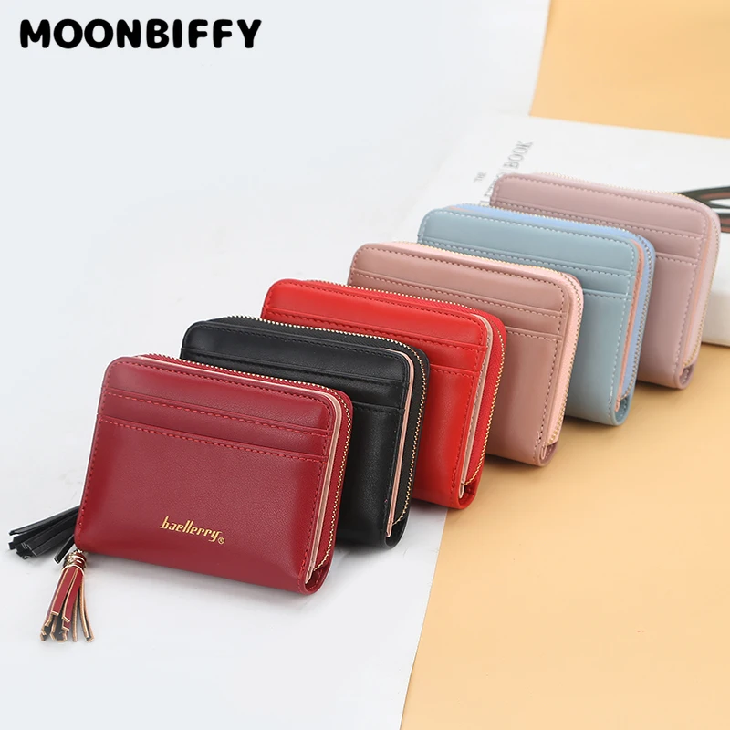 

Новые женские кошельки, короткий женский кошелек, маленький кошелек на молнии, держатель для карт, роскошный брендовый Женский кошелек из и...