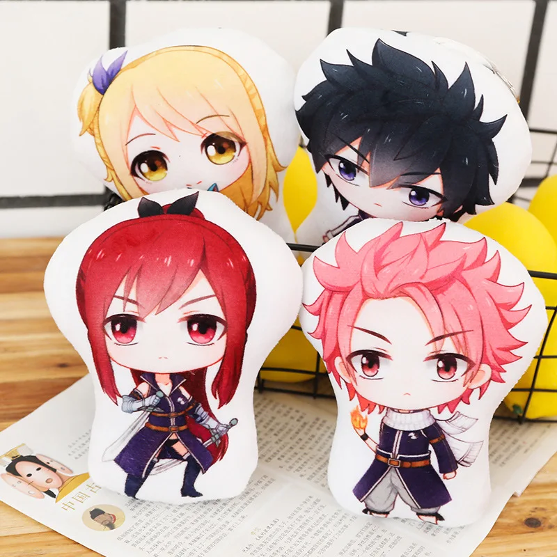 

ELBCOS FAIRY TAIL Etherious Natsu Dragneel Lucy Heartfilia Erza Scarlet Gray Fullbuster Stuffed Doll Plush Toy Pillow