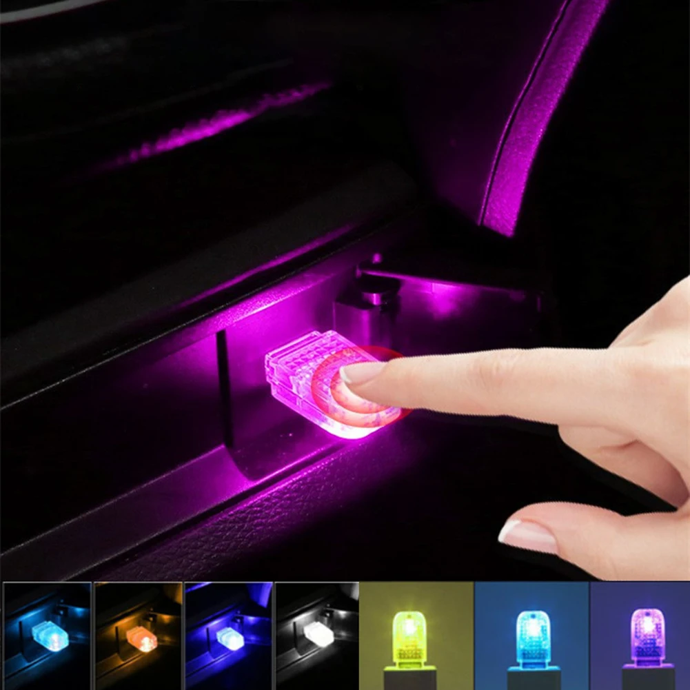 

Auto Mini Atmosphere Light USB Car LED Lamp 5V Touch Switch Decorative Lamp LED Interior Light Universal Interior Accessories