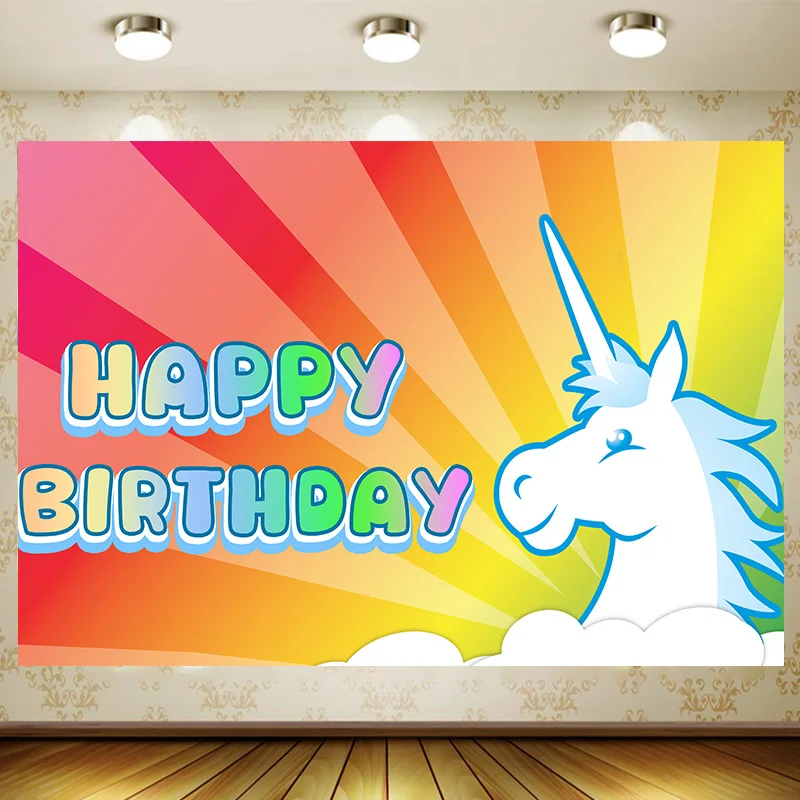 Фон для фотосъемки с изображением единорога баннера украшения детской комнаты