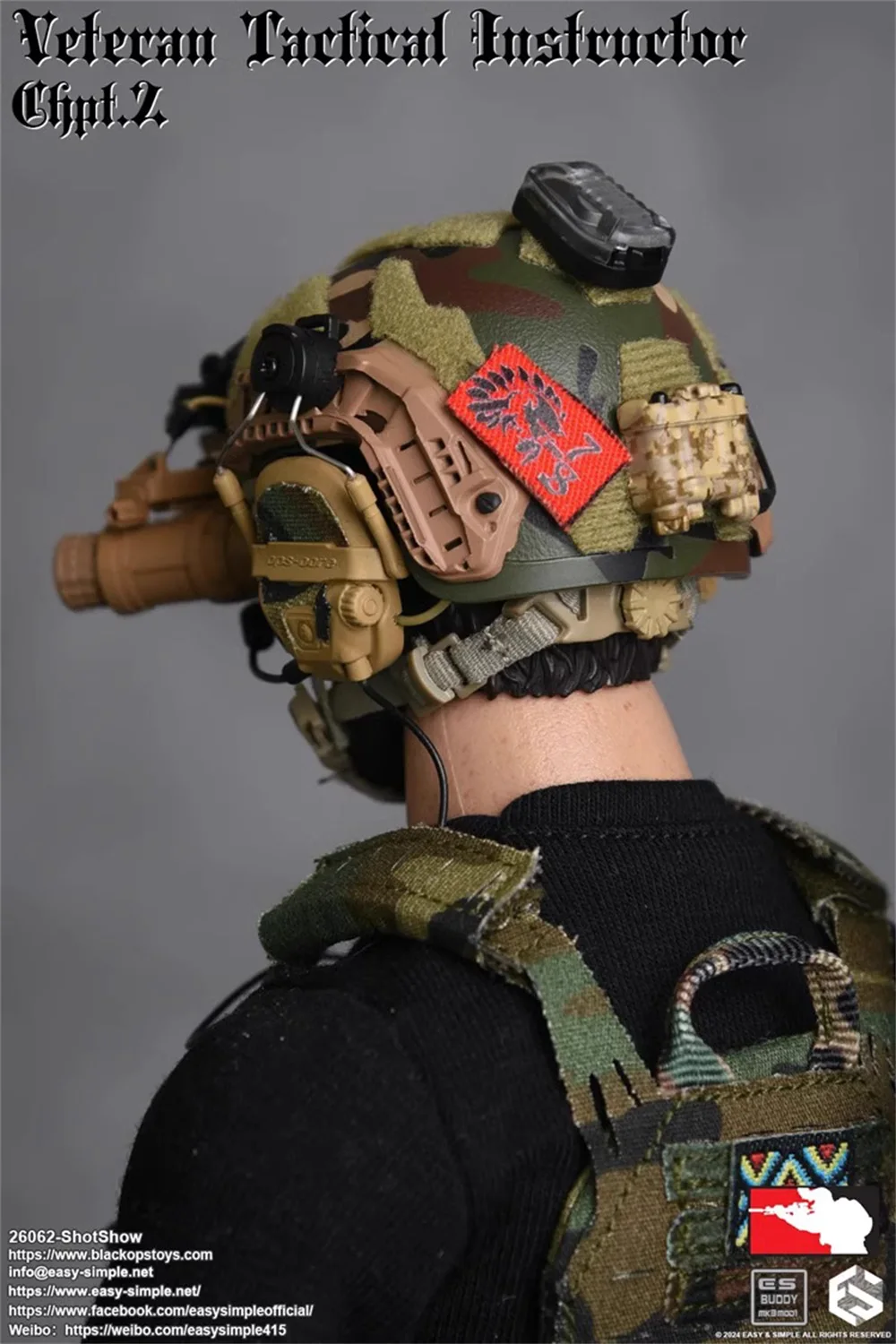 1/6 легкие и простые ES 26062SS 26022 военный шлем для старшего тактического инструктора