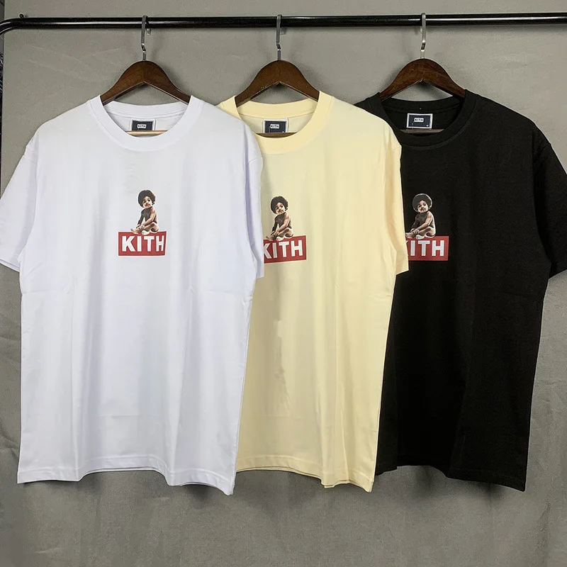 

2022 New T shirt KITH Co-branded Commemorative Rapper Child Explosion Head Round Neck Short-sleeved Men's and Women's T-shirts