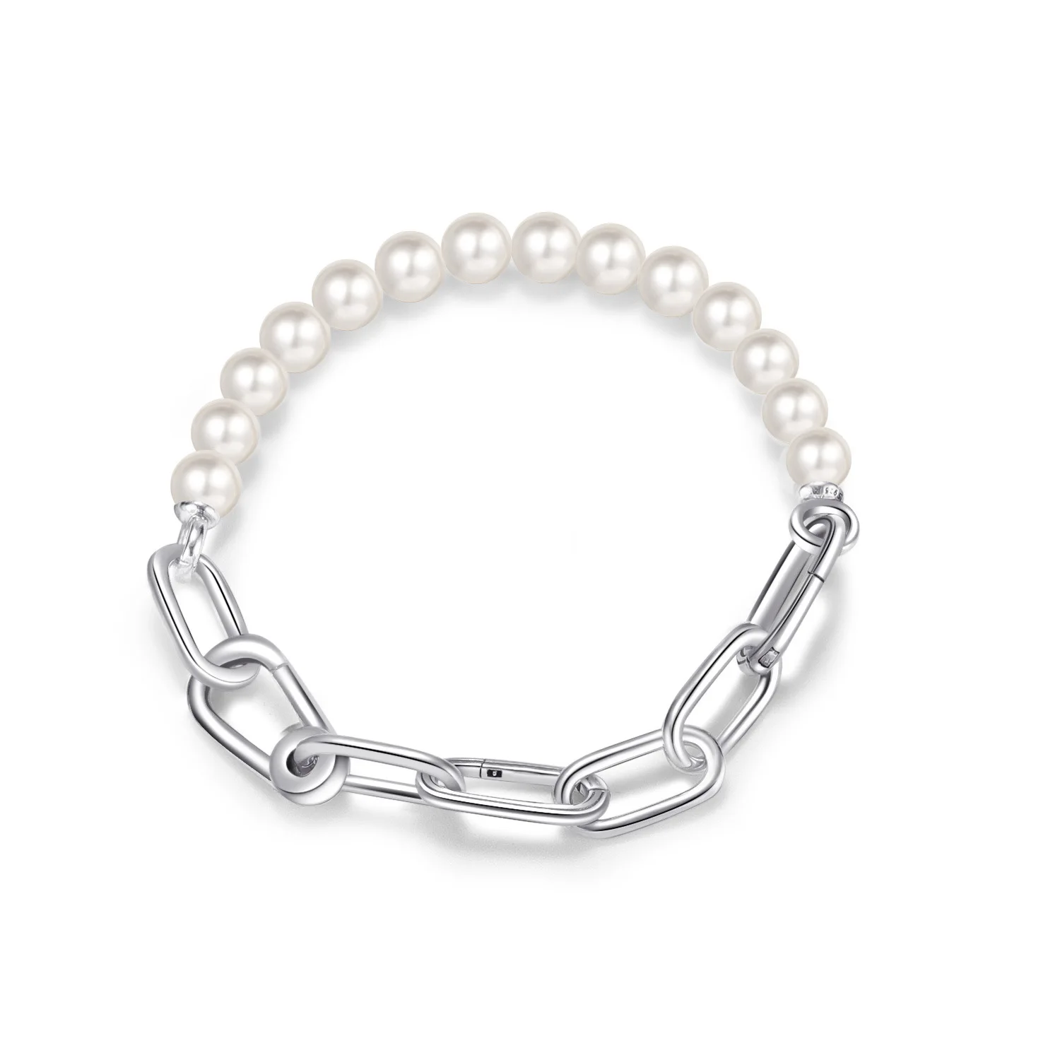 

Guaranteed Quality Original 925 Sterling Silver ME Freshwater Cultured Pearl Bracelet Women Jewelry Holiday Essentials Gift