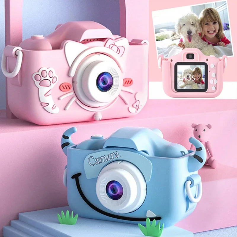

Kids Camera Toys 2 inch Screen HD Cartoon Kids Digital Camera Mini SLR Camera Cute Toy For Children Birthday Christmas Gifts
