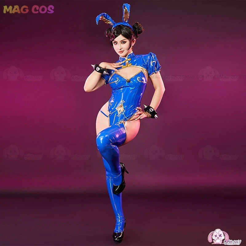 Street Chunli Chun Li Косплей Костюм Парик Истребитель Игра SF Ролевая Банни Наряд Для