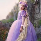 Платье принцессы для девочек, Детский костюм для косплея на Хэллоуин, карнавальвечерние, нарядное платье, одежда для ролевых игр, детский Рождественский Костюм