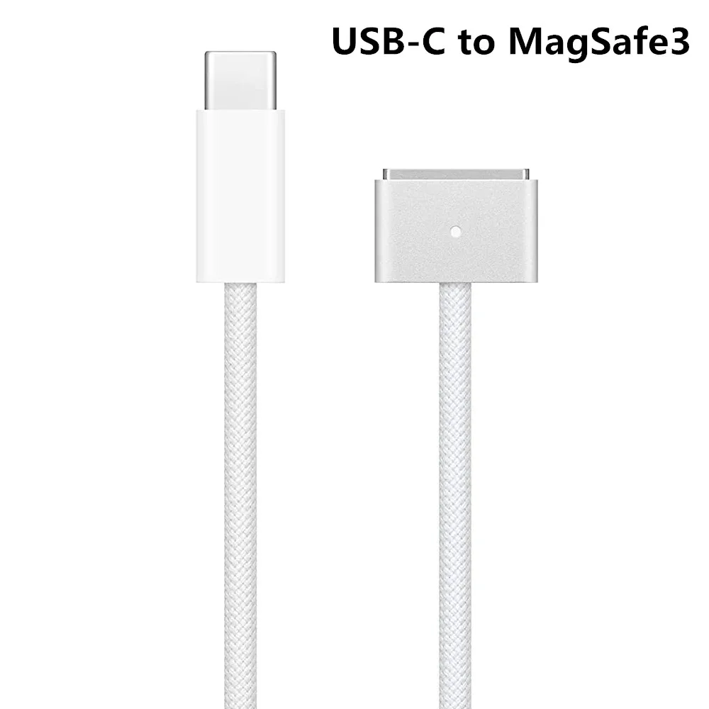 

Magnetic USB-C To MagSaf* 3 Cable Cord Wire For Macbook Pro Air 13/14/16 M1 M2 A2442 A2485 A2681 A2780 30W 67W 96W 140W Charger