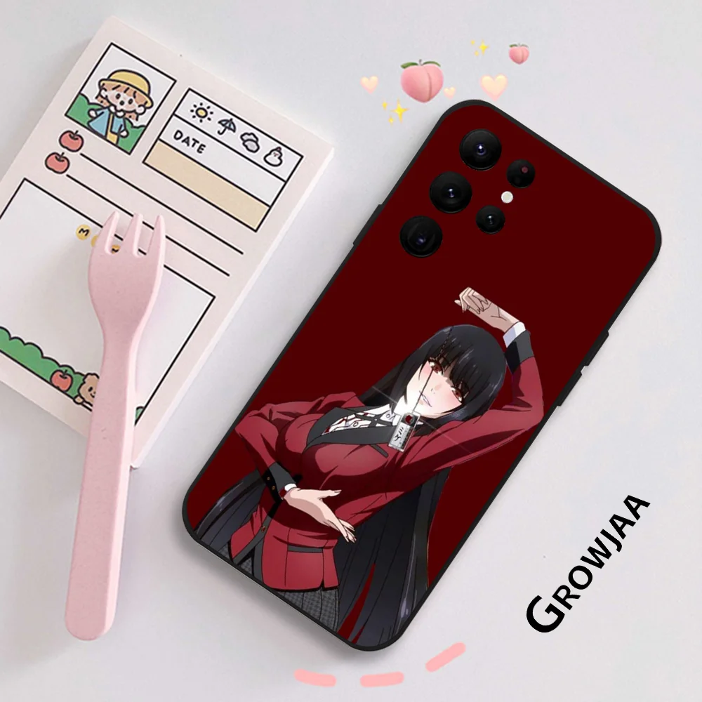 K-Kakegurui J-Jabami Yumeko Чехол для телефона Samsung Galaxy S24 Ultra S22 S23 S21 S20 5G Защитный силиконовый