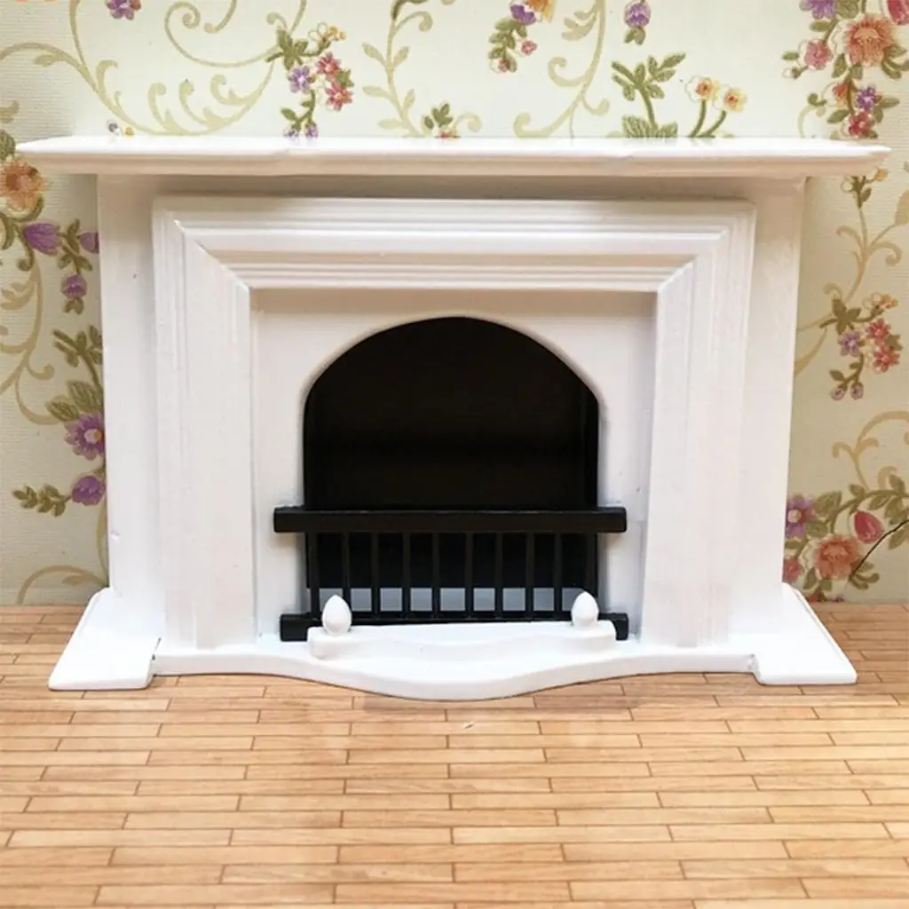 

1/12 European Wood-burning Fireplace Model for Dollhouse Living Room Furniture