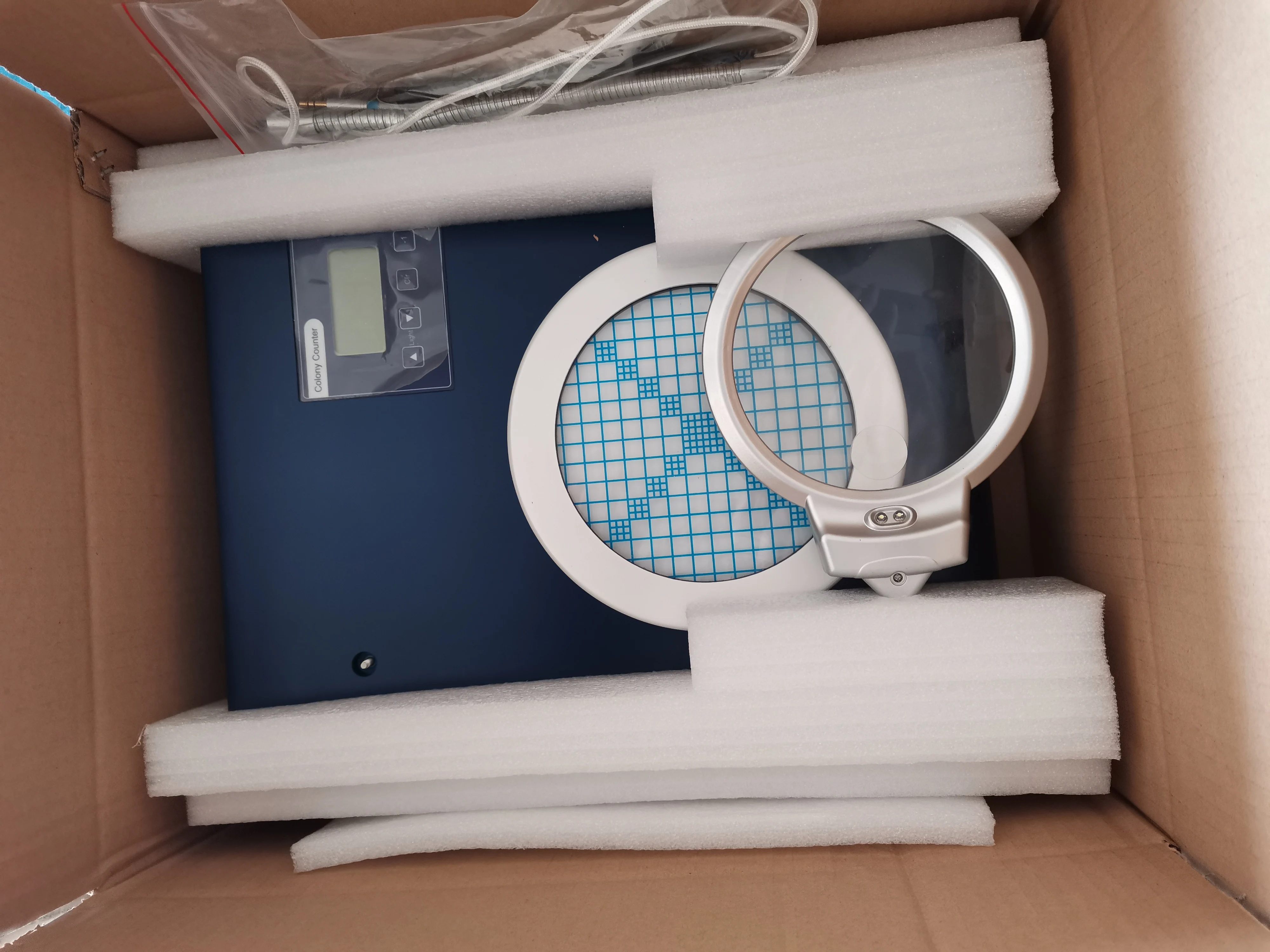 JKI Полуавтоматический бактериальный счетчик колонок с цифровым дисплеем для