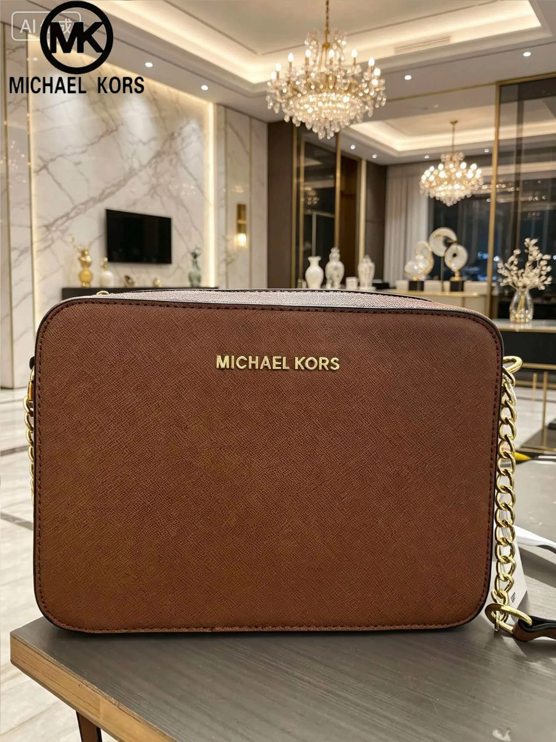 Новая большая женская сумка Michael Kors Ole Jet Set 2026 из ПВХ-кожи, на плечо и через плечо, маленькая квадратная (art.: 3920dbd2795f0) - 3920dbd2795f0