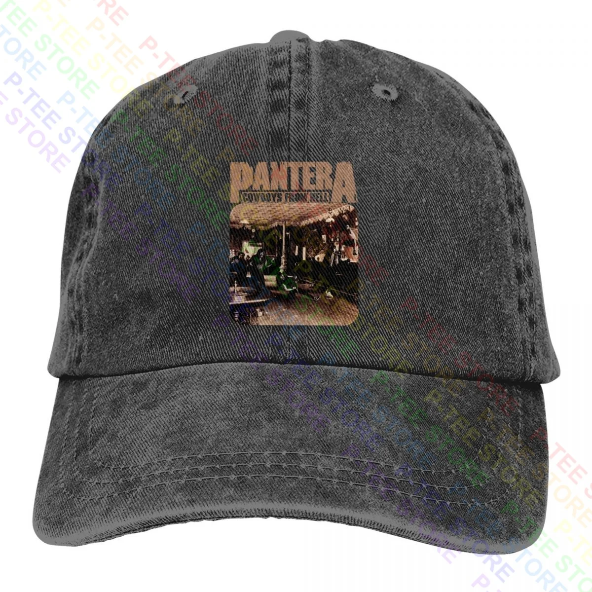 Бейсболка Pantera Cowboys из Хелла, Классическая джинсовая кепка с потертым денимом, с рисунком альбома пантера, в стиле рок, Кепка-тракер, премиум