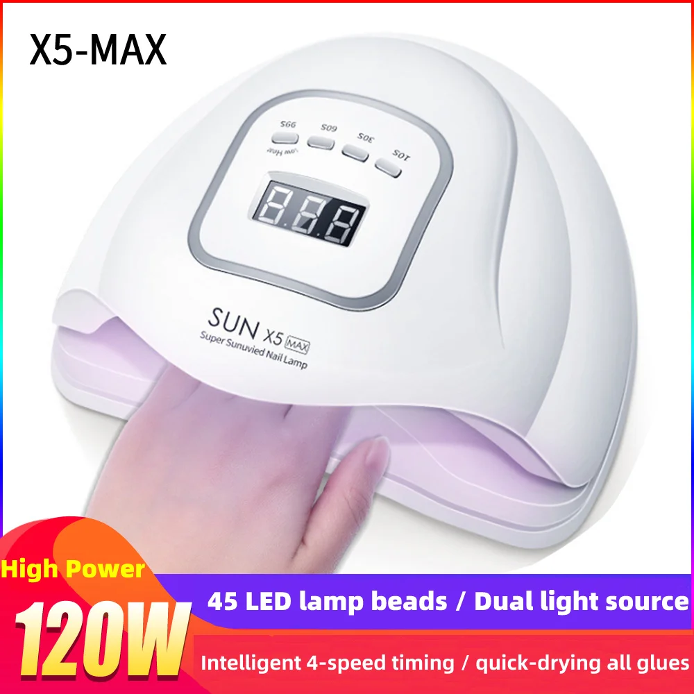 

SUN X5 MAX LED UV Lamp Nail 45LEDs Gel Polish Curing Lamp Wave Polish Machine High Power Quick Dry Lamp For Manicure Machine