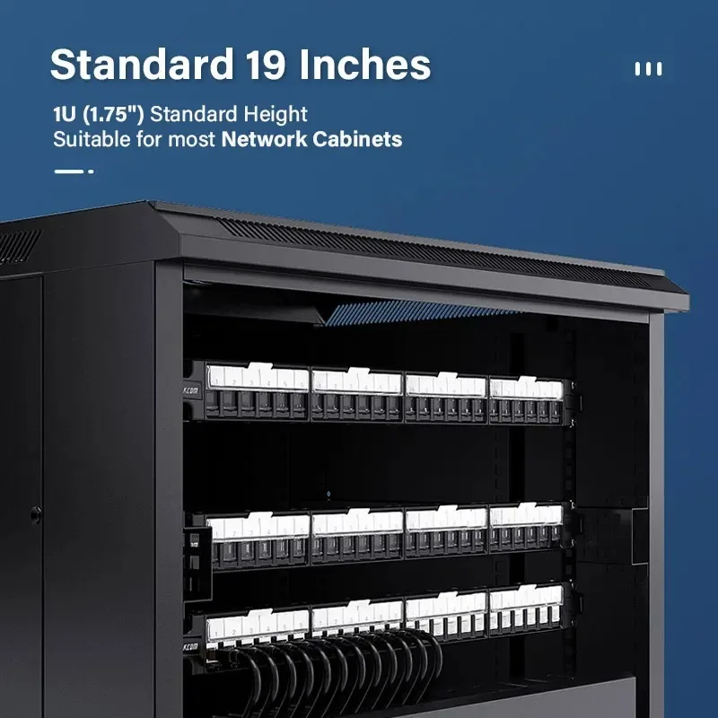 Патч-панель на 24 порта RJ45 с экранированием и заглушками для Keystone JacksKeystone Coupler, для установки в стойку или на стену (art.: 3920d8a9cd99a) - 3920d8a9cd99a