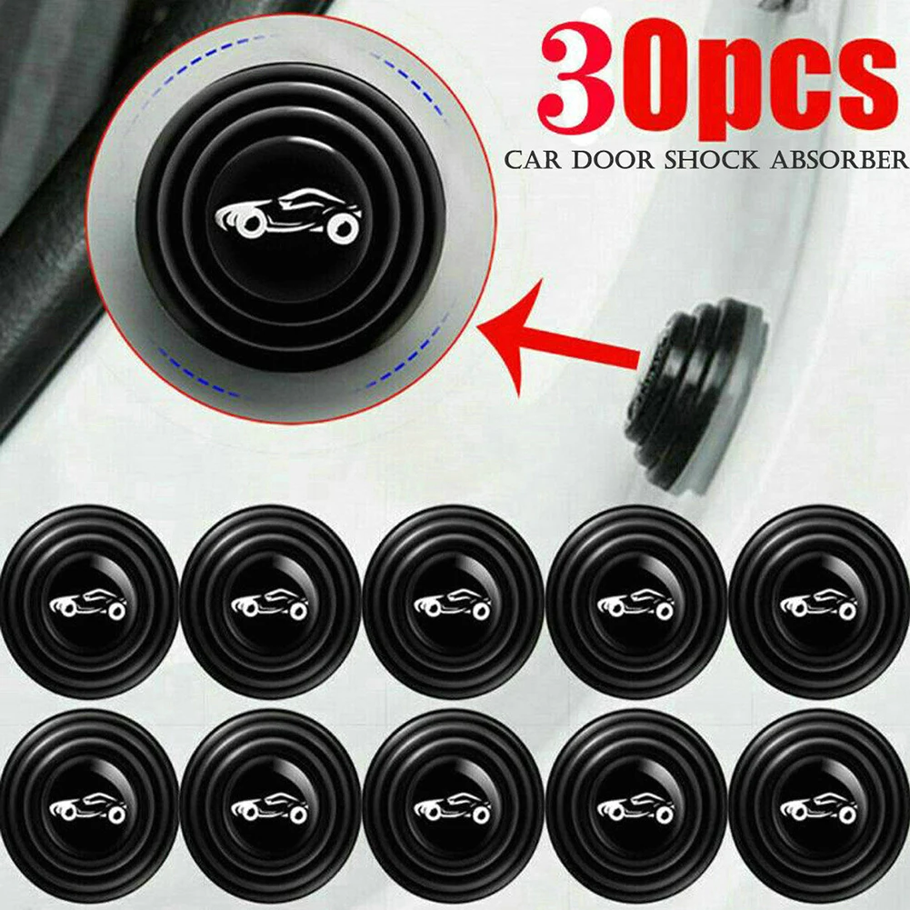 30PCS Anti-collision Silicone Pad Car Door Closing Anti-shock Protection Soundproof Silent Buffer Stickers Gasket Car Accessorie