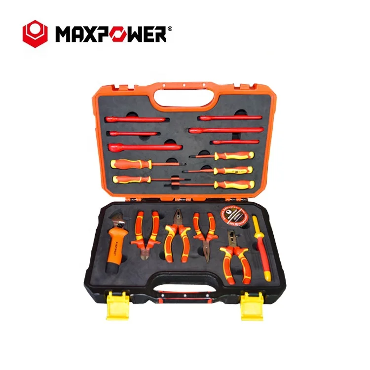 Maxpower brand high quality 19PCS VDE 1000v Insulated Hand Tool Set CE60900