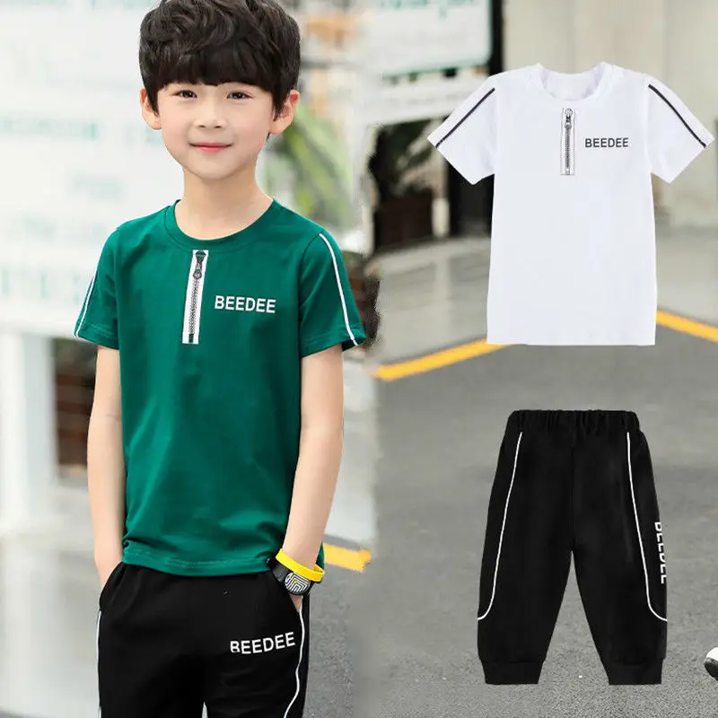 

Children's Clothing Baby Boys Girl Short-sleeved Suits 2022 New Summer Clothes 2-14Y Baby Kid T-shirt + Shorts 2 Pcs Set