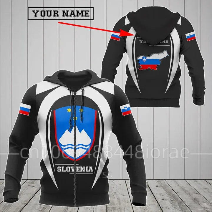 

Slovenia Men's Hoodie Large Size Clothing Slovenia National Emblem Printed Street Fashion Sweatshirt Oversized Men's Tops