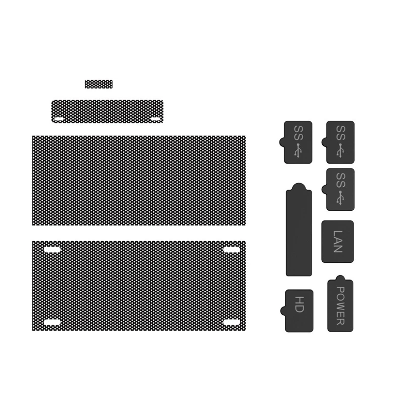

11Pcs Host Dust Plug Game Console Dirt Filters Kit Silicone Plug Mesh Filter Covers TYX-0669 Comaptible with XB Series S