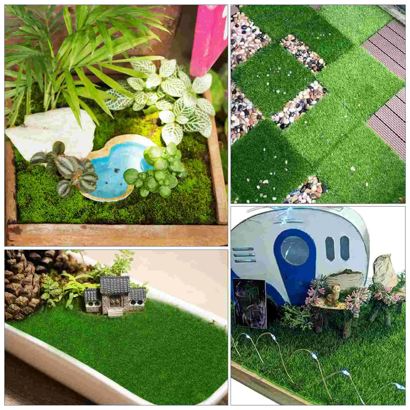 8 шт. искусственный коврик из мха газон декоративный кукольный домик поддельные