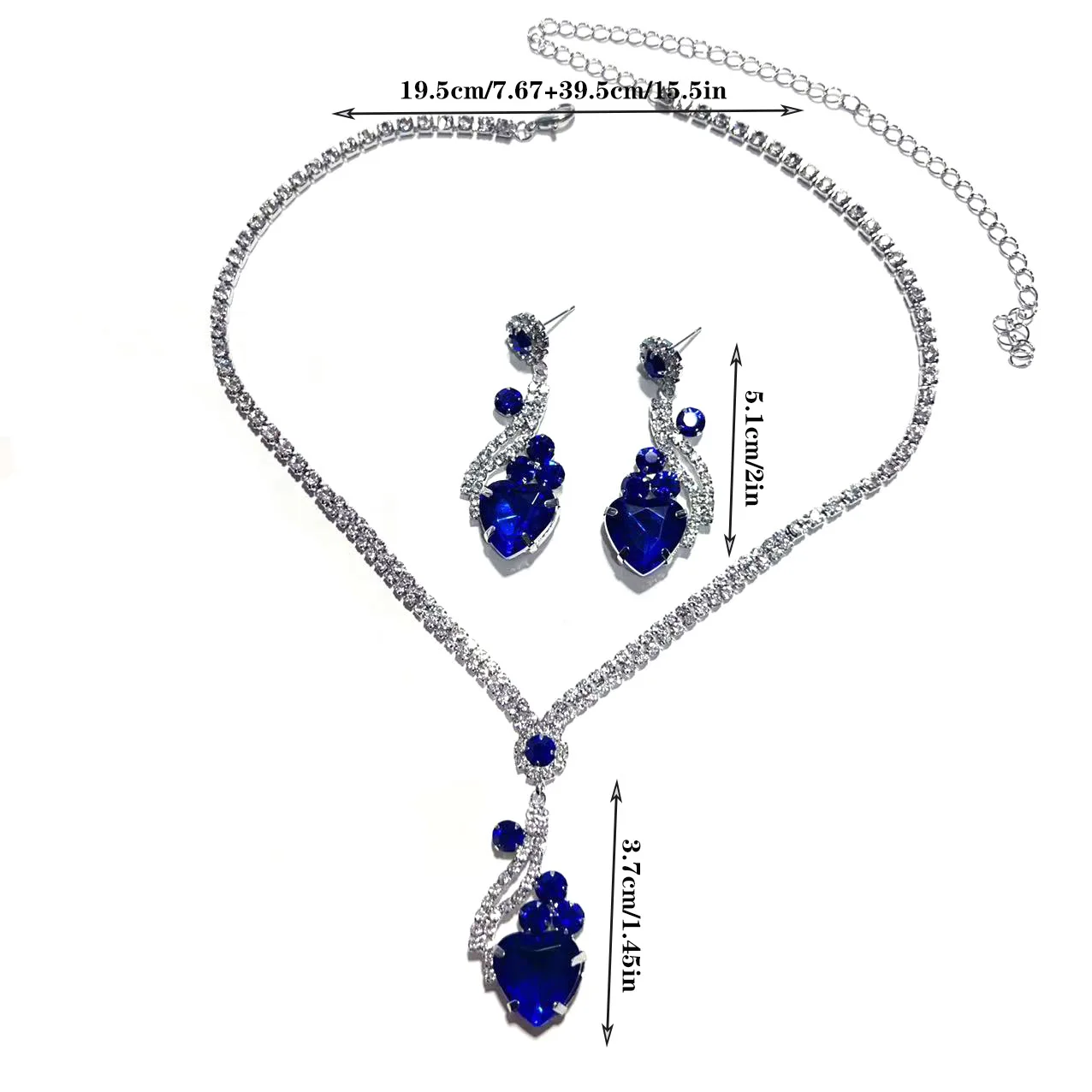 Новейший Лидер продаж комплект из 2 предметов модное ожерелье и серьги с голубым