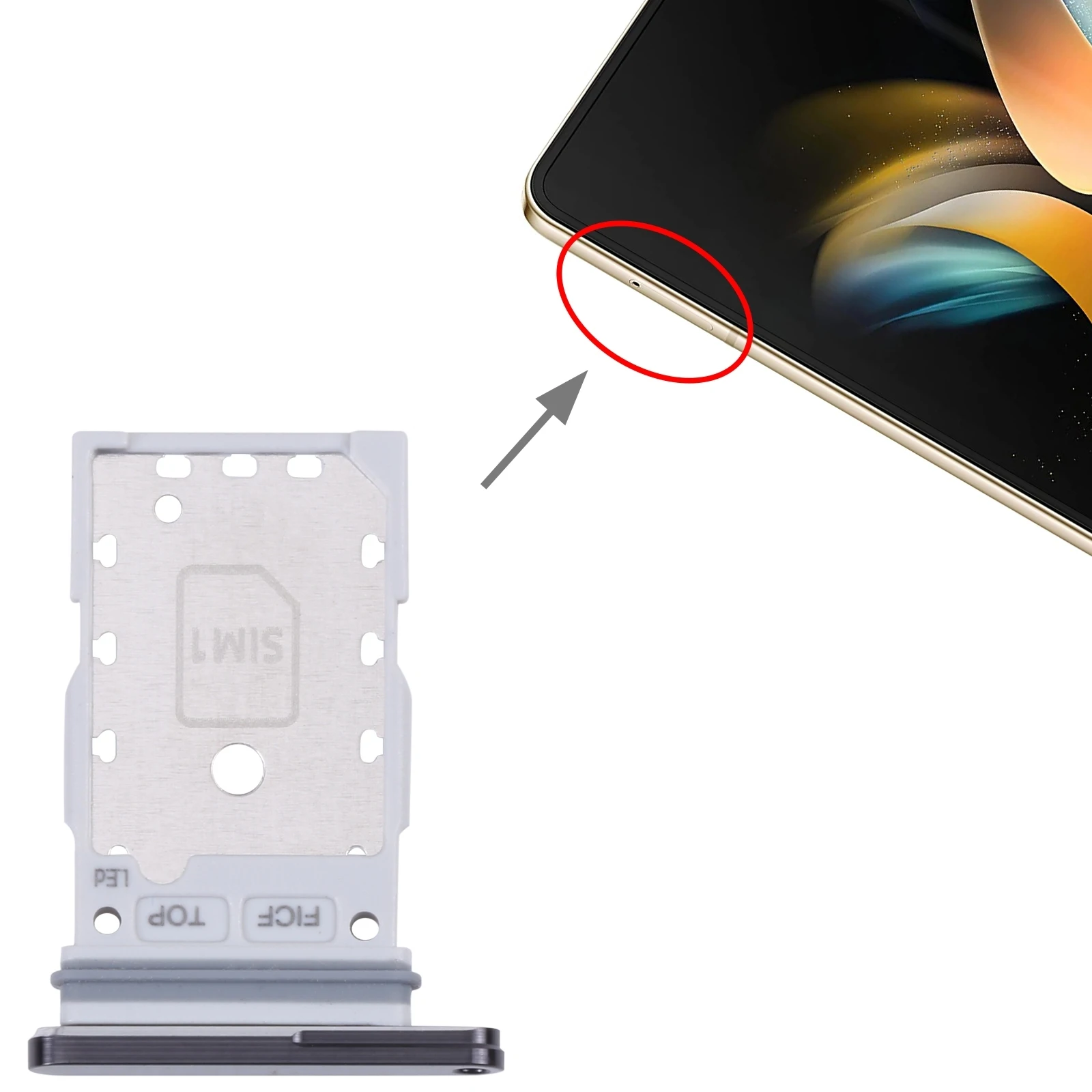 

For Samsung Galaxy Z Fold4 SM-F936B Original SIM Card Tray + SIM Card Tray
