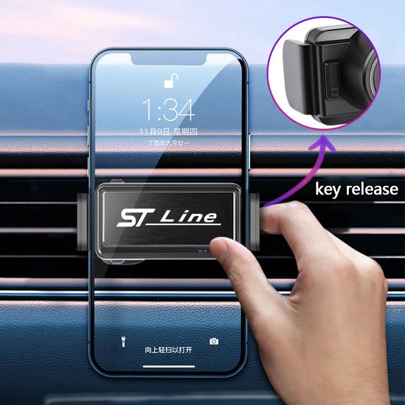 

Electric Smart Phone Bracket Car Intelligent induction for Ford ST-line Focus23 Mondeo Ecosport Kuga Mk4 Fiesta Mk3 Accessories