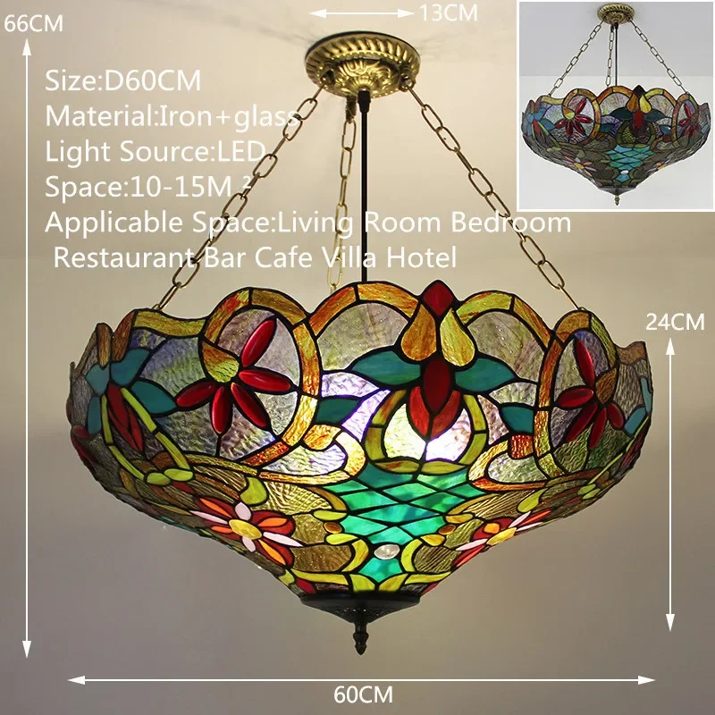 ULANI Тиффани подвесной светильник светодиодный ретро творческий гостиная