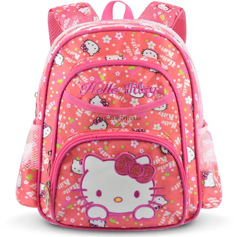 Aoger Hello Kitty Children's Cute Cartoon Schoolbag Kindergarten Elementary School Bag Girls Casual Large Capacity Backpack