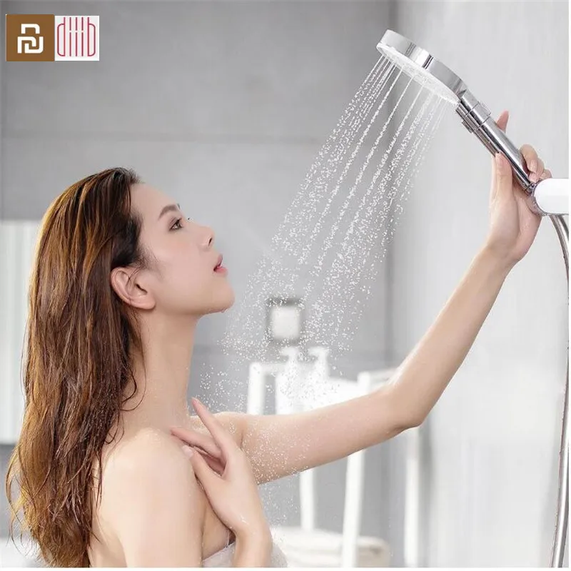 

Youpin Diiib 3 Modes Handheld Shower Head Set 360 Degree 120mm 53 Water Hole with PVC Matel Powerful Massage Shower D5