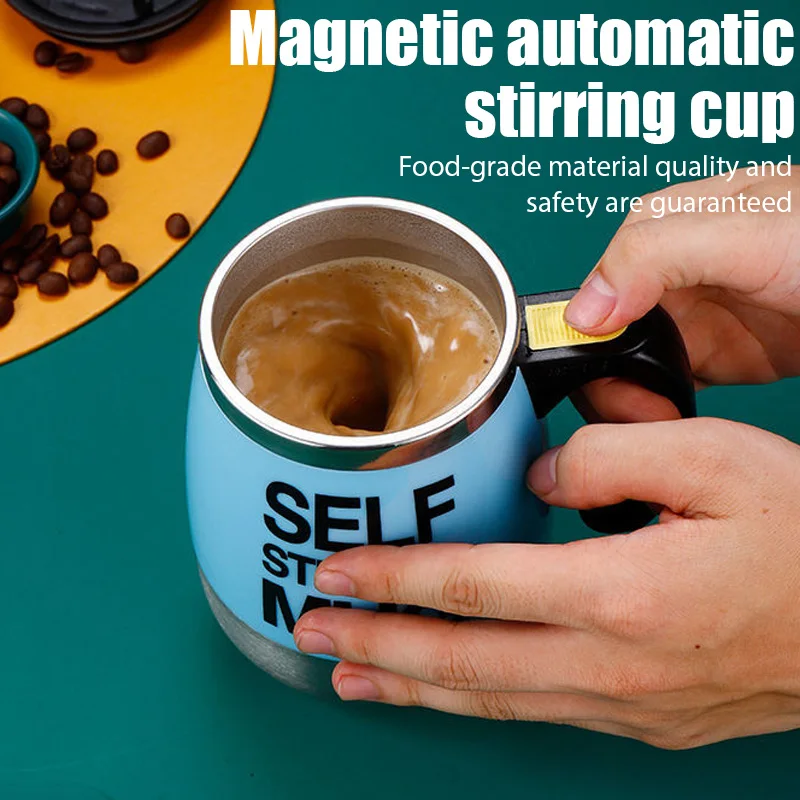 Automatic Self Stirring Magnetic Mug Coffee Cup Stainless Steel Mug Electric Shaker Cup Milk Powder Stirring Cup Smart Mixer