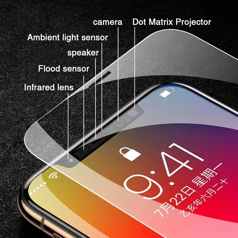 9D 9H Full Tempered Glass on the For iPhone 11 12 X XR XS 11 12 Pro Max iPhone 6 7 8 Plus Screen Protector Protective Glass Case
