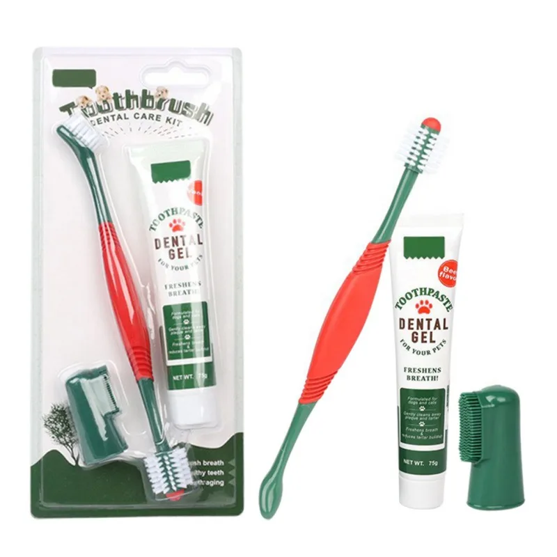 

Dog Teeth Cleaning Kit Dog Toothbrush Finger Brush Pet Toothbrush Pet Supply