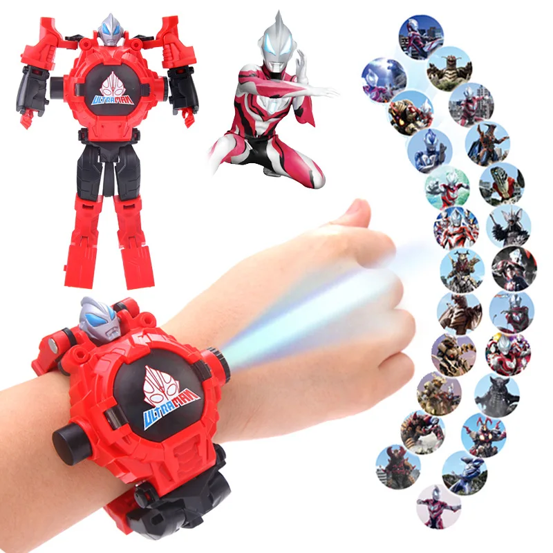 

Cartoon Character Projection Children's Electronic Watch Toy Student Cartoon Spider Transformation Transformation Robot Boy
