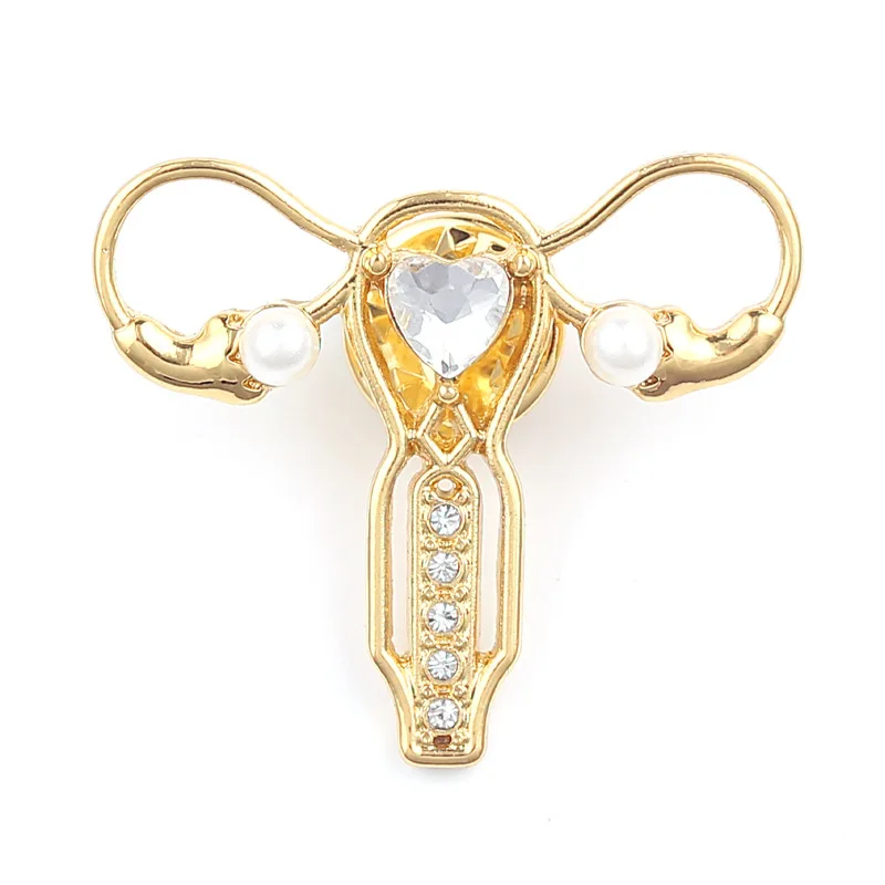 

Personality Human Body Organ Uterus Rhinestones Brooch Pin Doctor Nurse Clothing Jacket Jewery Gift Medical Jewelry Gift