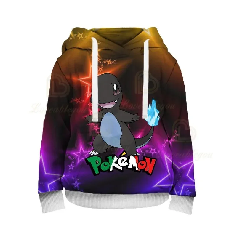 Фото Новая толстовка с капюшоном 3D Po Charmander для мужчин и женщин, повседневные толстовки с Пикачу, детская уличная одежда, толстовка с капюшоном, забавная одежда, Рождественский подарок №4