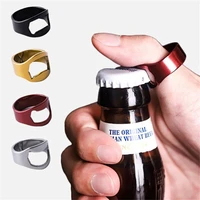 1pc stainless steel beer opener ring thumb portable fashion decoration counter waiter wedding favor bar supplies kitchen gadgets