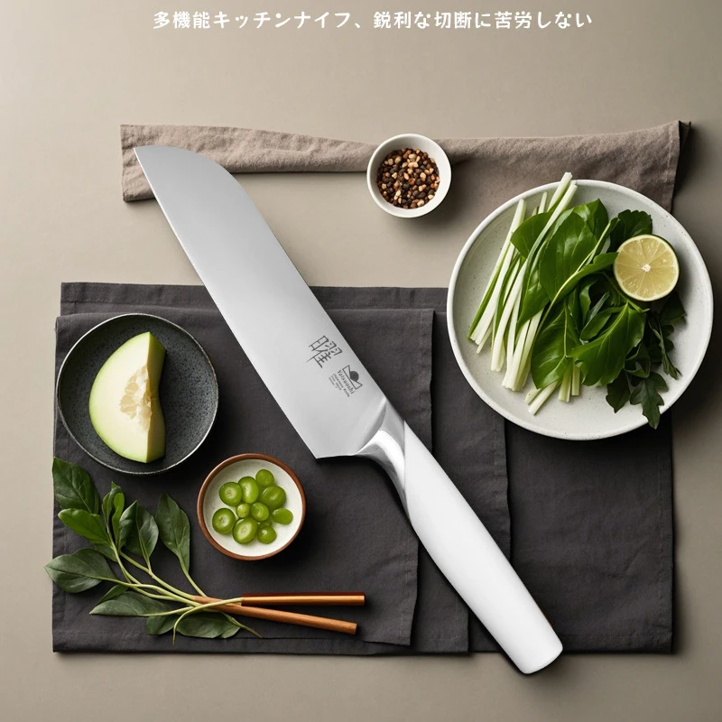 7-дюймовый нож Santoku с ручкой из АБС-пластика японское лезвие стали 420J2 острый