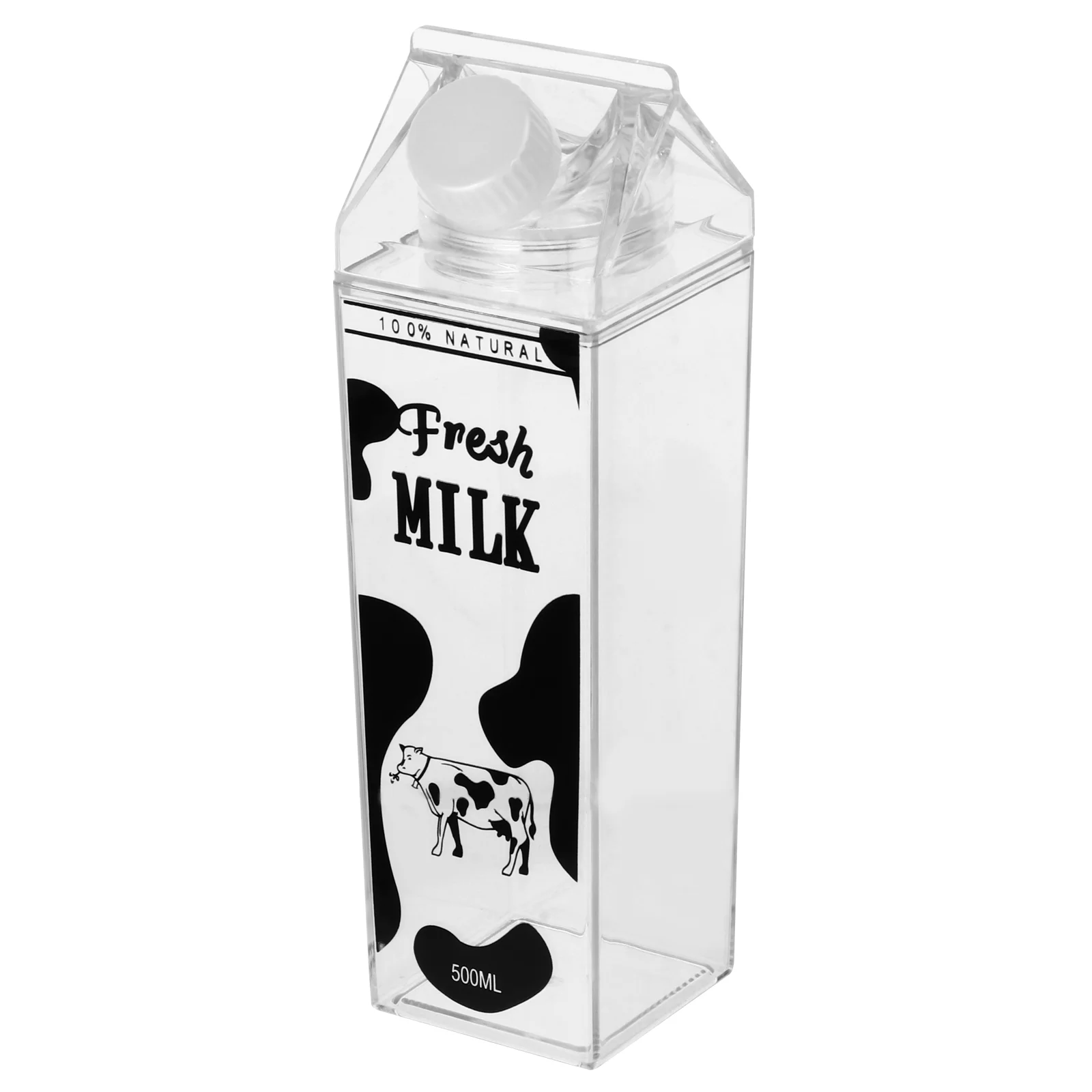 

Carton Bottle Water Bottlesclear Square Box Cup Drinking Container Portable Beverage Travel Camping Transparent Jars Empty Kids