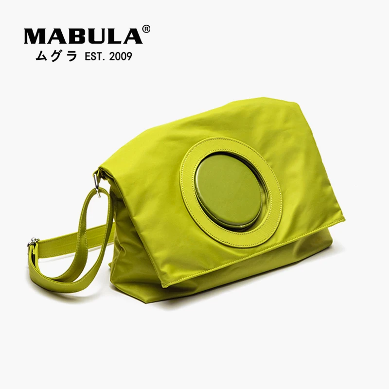 

Складные стильные женские сумки MABULA через плечо, уникальная дизайнерская сумочка с камерой, вместительные тоуты, повседневные однотонные с...