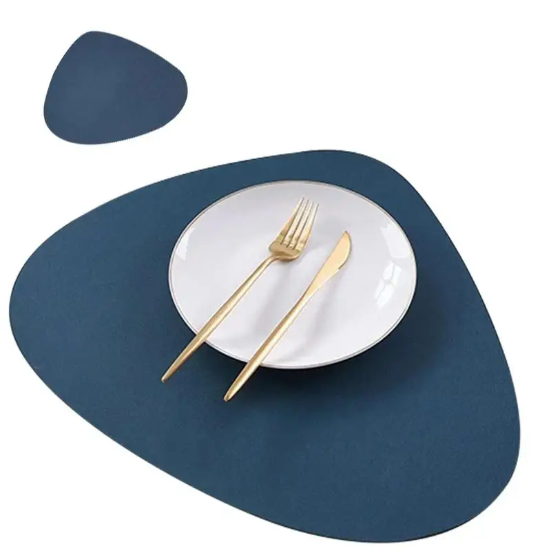 

PU Leather Table Mats Heat Resistant Easy To Clean Wipeable Mats Waterproof Washable Outdoor Placemats For Kitchen Dining Patio