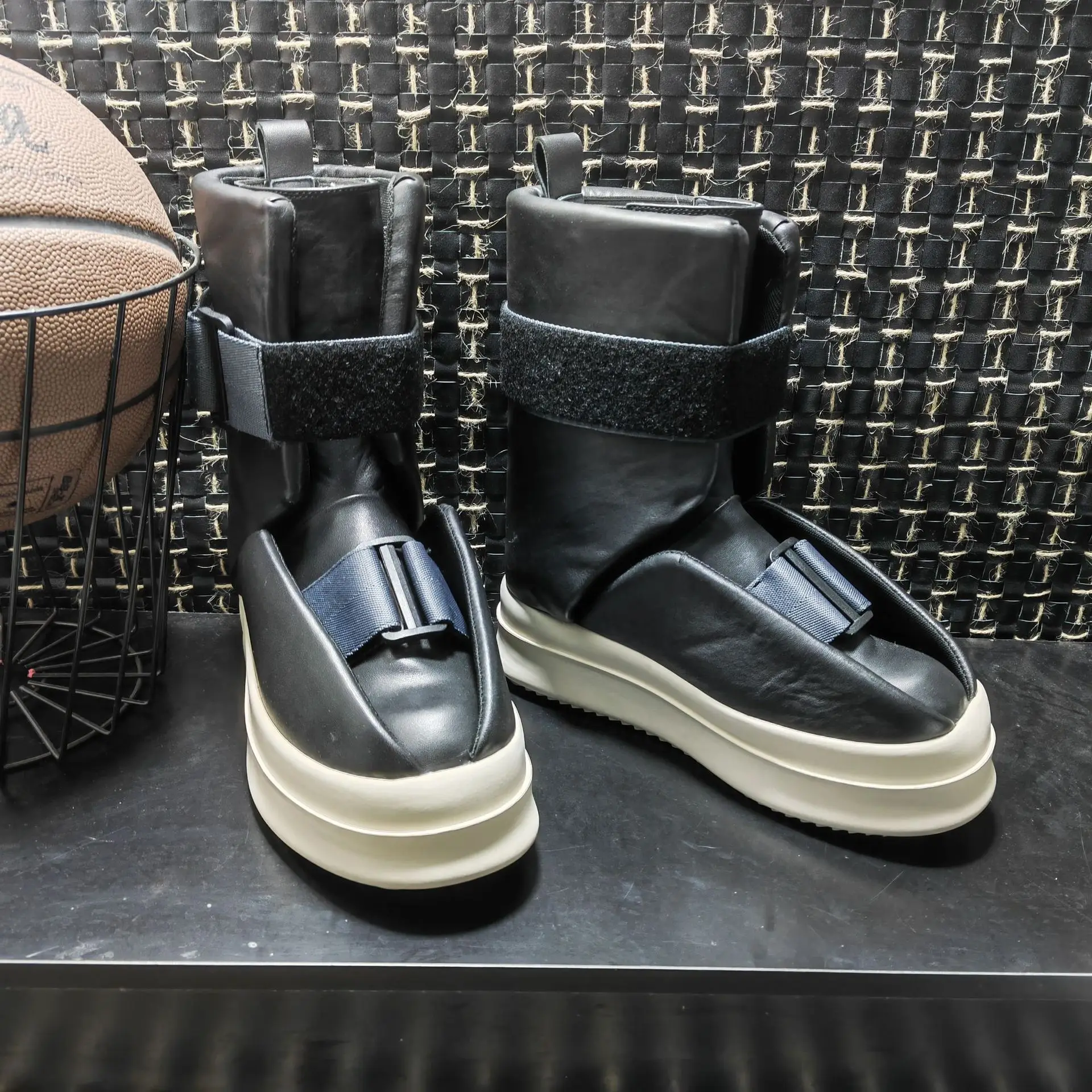 Мужские ботильоны из натуральной кожи черные брендовые винтажные роскошные