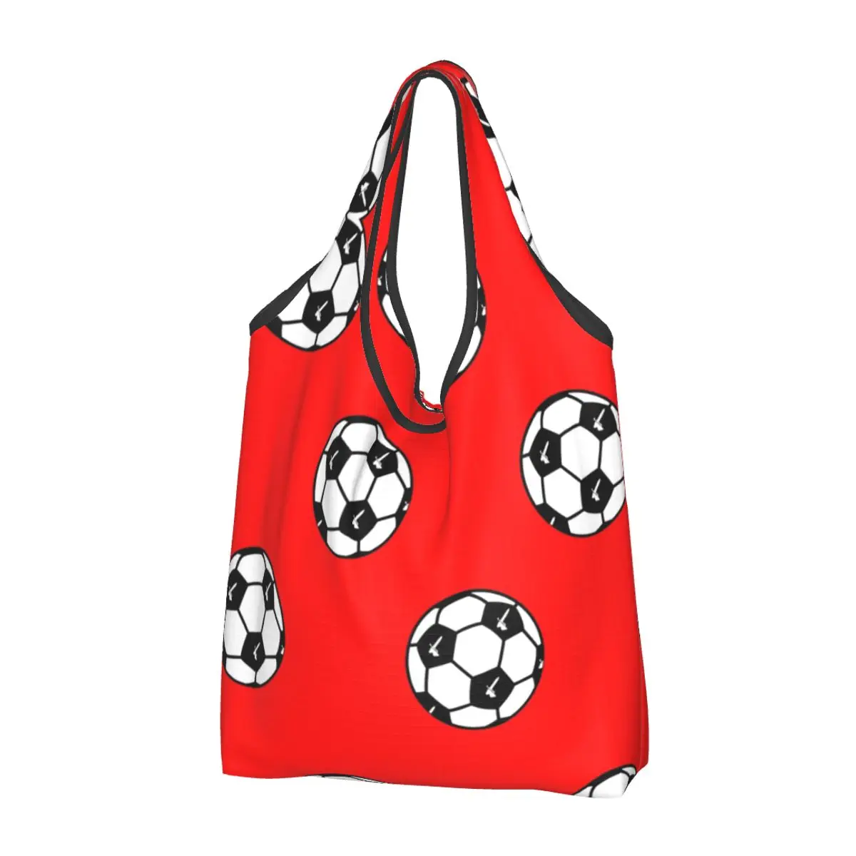 

Soccer Football Grocery Shopping Tote Bag Women Cute Balls Sport Shopper Shoulder Bags Large Capacity Handbag