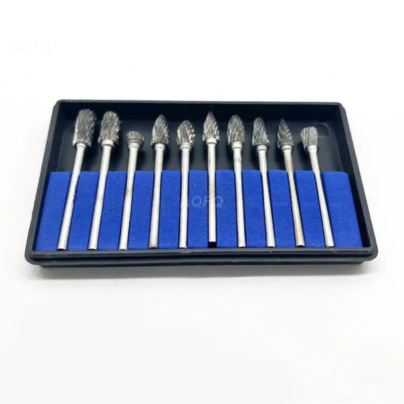 

3 x 6mm Cemented Carbide Tungsten Steel Grinding Head Rotary File Tungsten Steel Milling Cutting Head Wood Carving Grinding Head