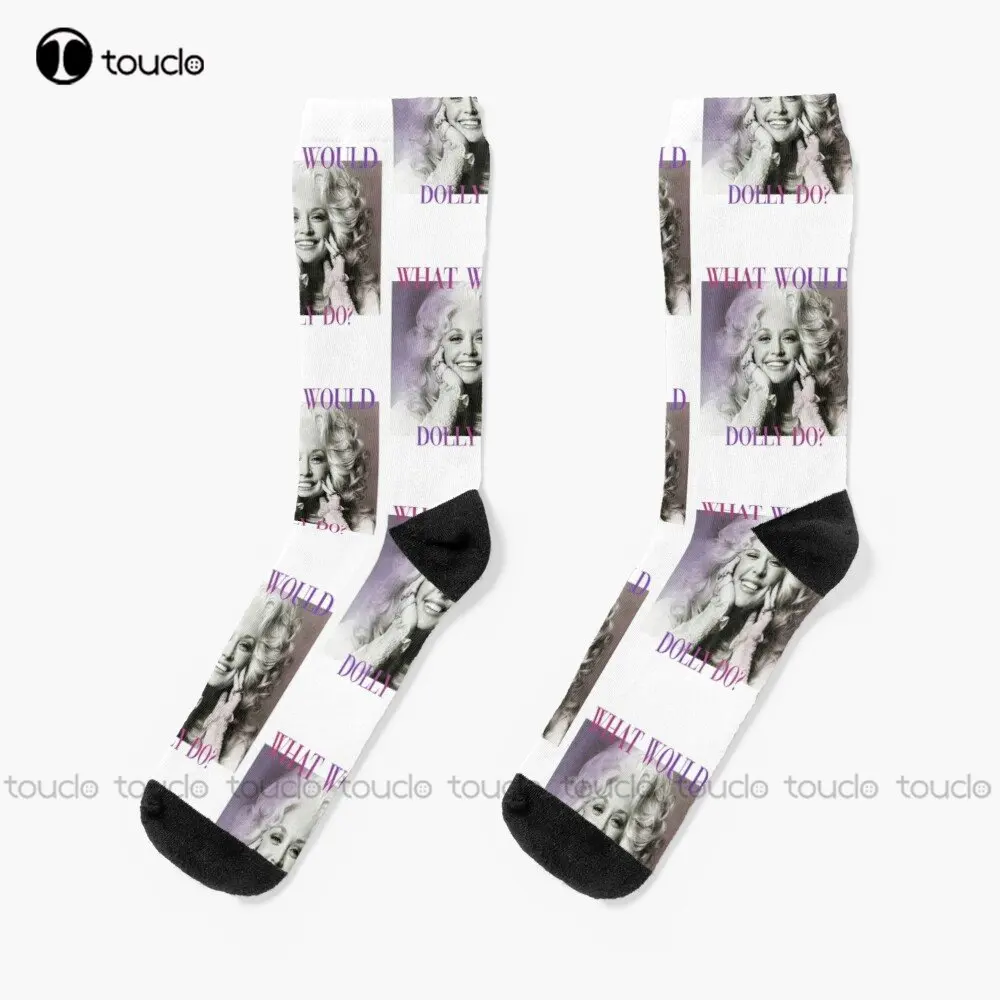 

What Would Dolly Do Dolly Parton Socks Men Socks High Quality Cute Elegant Lovely Kawaii Cartoon Sweet Cotton Sock Custom Gift