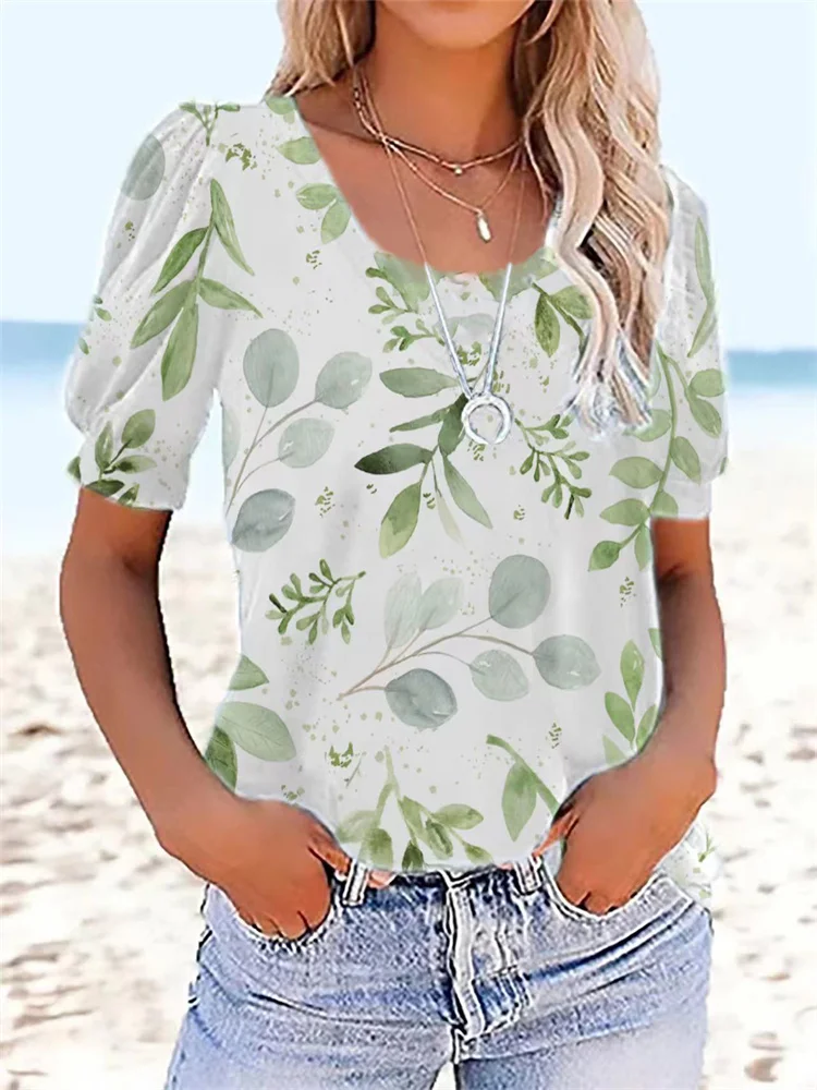 Летние женские футболки, Гавайские пляжные футболки, модная одежда для девочек Y2k, футболка с 3D принтом в стиле Харадзюку, футболки оверсайз,...