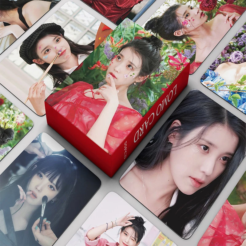 

55Pcs/Set Kpop 2023 IU SEASON'S GREETINGS New Album Lomo Card Photocards Postcards Lee Ji Eun Photo K-pop Fans Gift