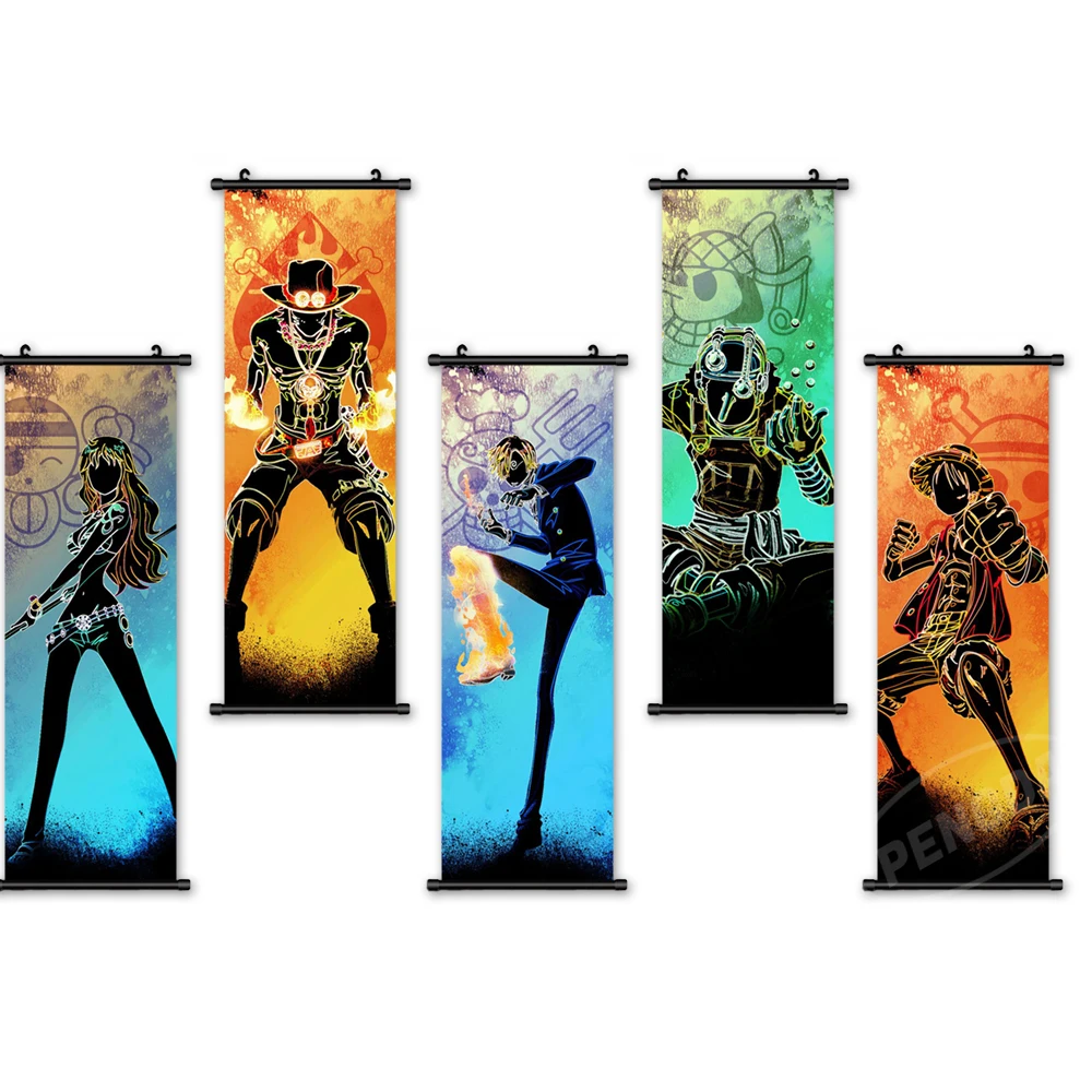

Print Fighting Luffy One Piece Modular Picture Canvas Sauron Anime Hanging Painting Poster For Living Room Home Decor Wall Art