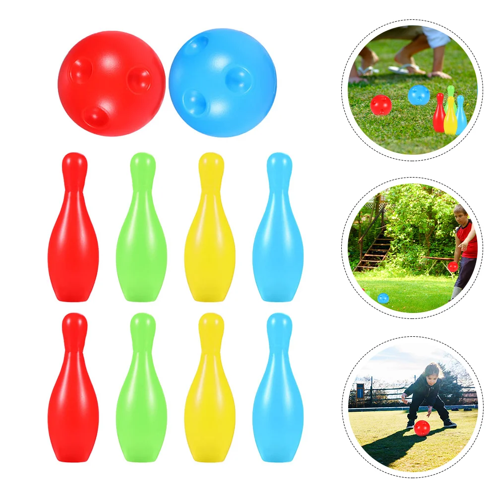 

Bowling Kids Set Gameball Toysgames Lawnsports Indoor Toddler Fun Balls Play Mini Sets Child Playset Outdoor Kid Parent Party